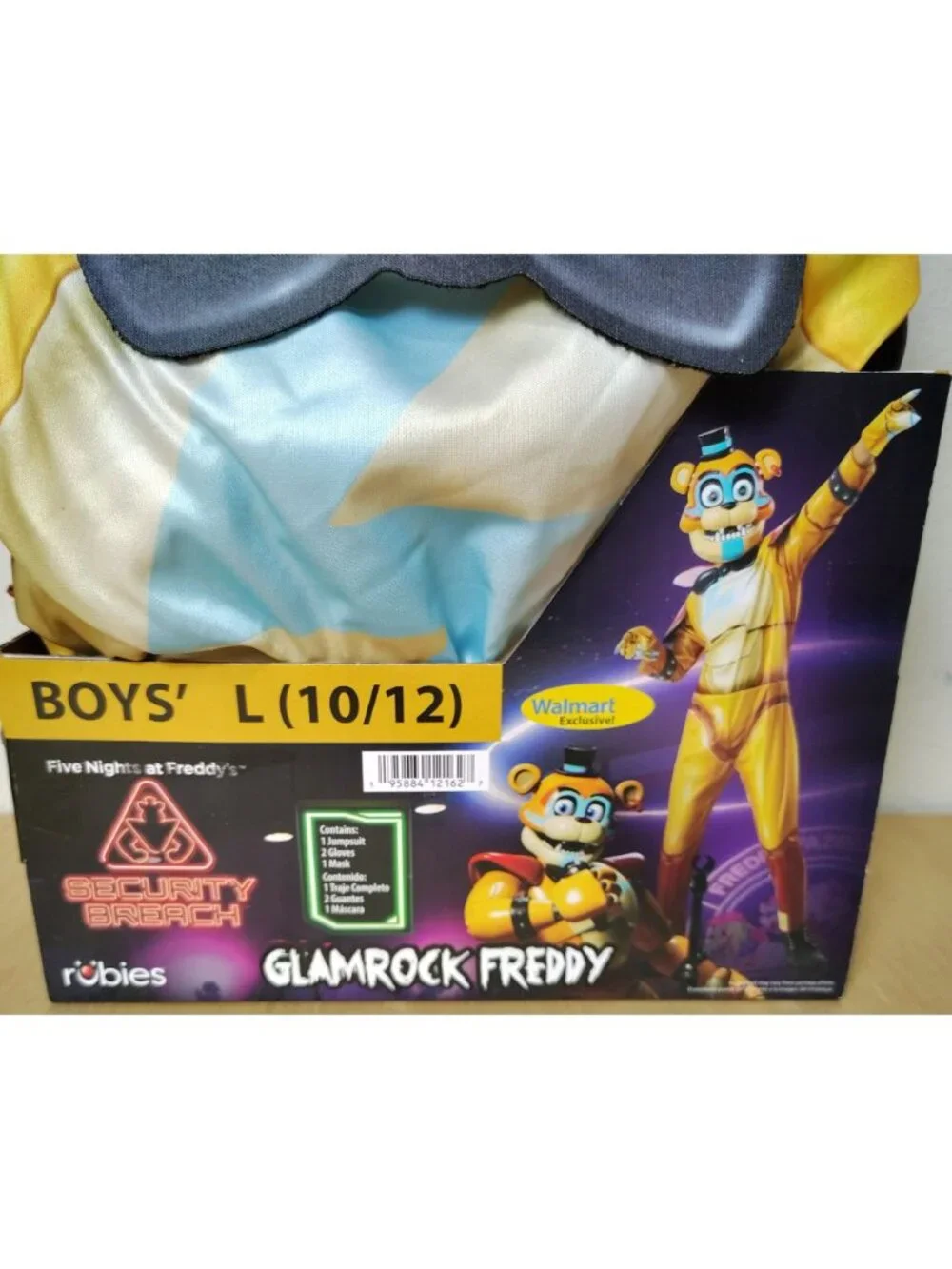 FNAF Security Breach Glamrock Freddy Boys Costume Large 10-12 Rubies 4 Piece New